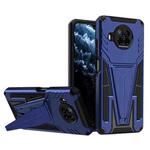 For Xiaomi Redmi Note 9 Pro 5G Super V Armor PC + TPU Phone Case with Holder(Navy Blue)