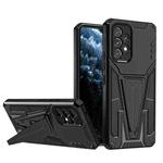 For Samsung Galaxy A53 5G Super V Armor PC + TPU Phone Case with Holder(Black)