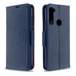 For Xiaomi Redmi Note 8T Litchi Texture Pure Color Horizontal Flip PU Leather Case with Holder & Card Slots & Wallet & Lanyard(Dark Blue)