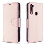 For Xiaomi Redmi Note 8T Litchi Texture Pure Color Horizontal Flip PU Leather Case with Holder & Card Slots & Wallet & Lanyard(Rose Gold)