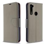 For Xiaomi Redmi Note 8T Litchi Texture Pure Color Horizontal Flip PU Leather Case with Holder & Card Slots & Wallet & Lanyard(Grey)