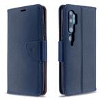 For Xiaomi CC9 Pro / Note 10 / Note 10 Pro Litchi Texture Pure Color Horizontal Flip PU Leather Case with Holder & Card Slots & Wallet & Lanyard(Dark Blue)