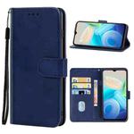 Leather Phone Case For vivo Y74s(Blue)