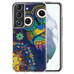 For Samsung Galaxy S22 5G Luminous TPU Protective Phone Case(Blue Owl)