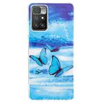 For Xiaomi Redmi 10 Luminous TPU Protective Phone Case(Butterflies)
