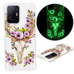 For Xiaomi 11T / 11T Pro Luminous TPU Protective Phone Case(Flower Deer)