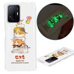 For Xiaomi 11T / 11T Pro Luminous TPU Protective Phone Case(Cats)