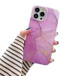 Glitter Marble Phone Case For iPhone 13 Pro(Purple Gold)