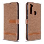 For Xiaomi CC9 Pro / Note 10 / Note 10 Pro Color Matching Denim Texture Horizontal Flip PU Leather Case with Holder & Card Slots & Wallet & Lanyard(Brown)