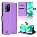 For Oukitel C25 Diamond Texture Leather Phone Case(Purple)