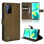 For Oukitel C25 Diamond Texture Leather Phone Case(Brown)