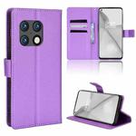 For OnePlus 10 Pro 5G Diamond Texture Leather Phone Case(Purple)