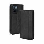 For OPPO Reno7 Pro 5G Magnetic Buckle Retro Texture Leather Phone Case(Black)