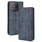 For OPPO Realme Narzo 50A Magnetic Buckle Retro Texture Leather Phone Case(Blue)