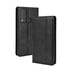 For TCL 20 XE Magnetic Buckle Retro Texture Leather Phone Case(Black)