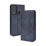 For TCL 20 XE Magnetic Buckle Retro Texture Leather Phone Case(Blue)