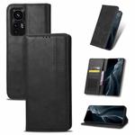 For Xiaomi 12 Magnetic Buckle Retro Texture Leather Phone Case(Black)
