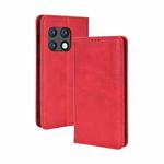For OnePlus 10 Pro 5G Magnetic Buckle Retro Texture Leather Phone Case(Red)
