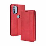 For Motorola Moto G41 / G31 Magnetic Buckle Retro Crazy Horse Leather Phone Case(Red)