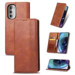 For Motorola Moto G51 5G Magnetic Buckle Retro Crazy Horse Leather Phone Case(Brown)