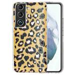 For Samsung Galaxy S22 5G Electroplating TPU Protective Phone Case(Leopard Texture)