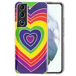 For Samsung Galaxy S22 5G Electroplating TPU Protective Phone Case(Love Heart)