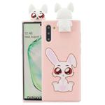 For Galaxy Note 10 Cartoon Shockproof TPU Protective Case with Holder(Rabbit)