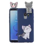 For Galaxy S9 Cartoon Shockproof TPU Protective Case with Holder(Cat)
