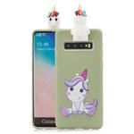 For Galaxy S10 Cartoon Shockproof TPU Protective Case with Holder(Unicorn)