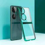 For Huawei P50 Pocket Electroplated Transparent Phone Case(Green)