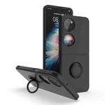 For Huawei P50 Pocket Ring Holder PC Phone Case(Black)