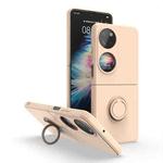 For Huawei P50 Pocket Ring Holder PC Phone Case(Pink)