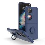 For Huawei P50 Pocket Ring Holder PC Phone Case(Blue)