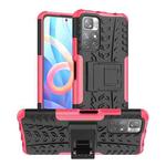 For Xiaomi Redmi Note 11 5G Tire Texture TPU + PC Phone Case(Pink)