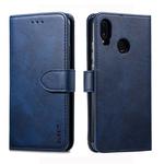 For Huawei P20 Lite GUSSIM Business Style Horizontal Flip Leather Case with Holder & Card Slots & Wallet(Blue)