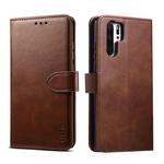 For Huawei P30 Pro GUSSIM Business Style Horizontal Flip Leather Case with Holder & Card Slots & Wallet(Brown)