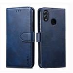 For Huawei P30 Lite GUSSIM Business Style Horizontal Flip Leather Case with Holder & Card Slots & Wallet(Blue)