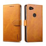 For Google Pixel 3a GUSSIM Business Style Horizontal Flip Leather Case with Holder & Card Slots & Wallet(Khaki)