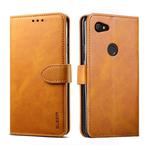 For Google Pixel 3a XL GUSSIM Business Style Horizontal Flip Leather Case with Holder & Card Slots & Wallet(Khaki)