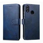 For Huawei Honor 10 Lite / P Smart (2019) GUSSIM Business Style Horizontal Flip Leather Case with Holder & Card Slots & Wallet(Blue)