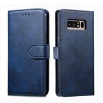 For Galaxy Note 8 GUSSIM Business Style Horizontal Flip Leather Case with Holder & Card Slots & Wallet(Blue)