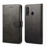 For Galaxy A20 / A30 GUSSIM Business Style Horizontal Flip Leather Case with Holder & Card Slots & Wallet(Black)