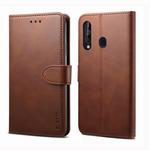 For Galaxy A20 / A30 GUSSIM Business Style Horizontal Flip Leather Case with Holder & Card Slots & Wallet(Brown)