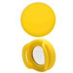 Pet Collar Anti-scratch Shockproof Silicone Case For AirTag, Size:34.1x34.1x17.2mm(Yellow)
