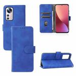 For Xiaomi 12 5G Skin Feel Magnetic Buckle Calf Texture PU Phone Case(Blue)