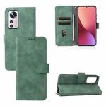 For Xiaomi 12 5G Skin Feel Magnetic Buckle Calf Texture PU Phone Case(Green)