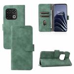 For OnePlus 10 Pro 5G Skin Feel Magnetic Buckle Calf Texture PU Phone Case(Green)