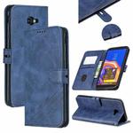 For Galaxy J4 Plus Matching Color Frosted Texture Horizontal Flip PU Leather Case with Holder & Card Slots & Lanyard(Blue)