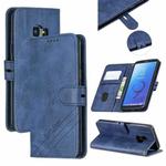 For Galaxy S9 Matching Color Frosted Texture Horizontal Flip PU Leather Case with Holder & Card Slots & Lanyard(Blue)