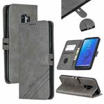 For Galaxy S9 Plus Matching Color Frosted Texture Horizontal Flip PU Leather Case with Holder & Card Slots & Lanyard(Gray)